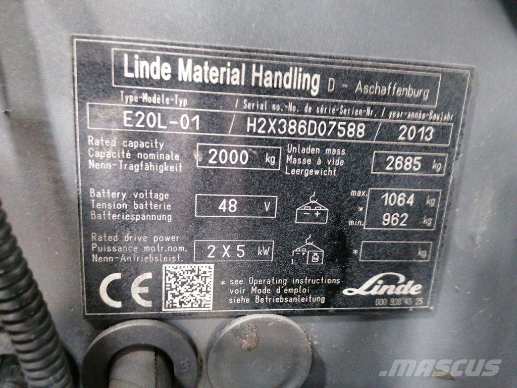 Linde E20L-01 Elektrostapler