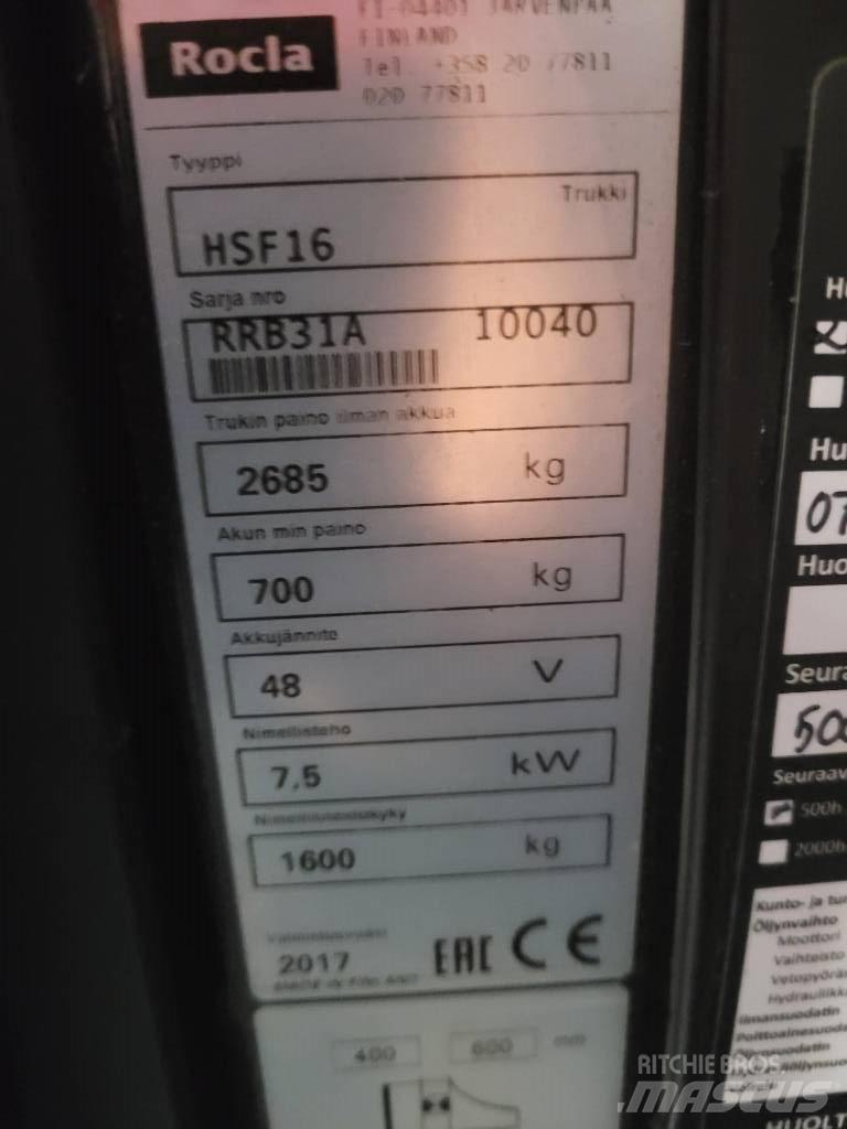 Rocla HSF16 Schubmaststapler