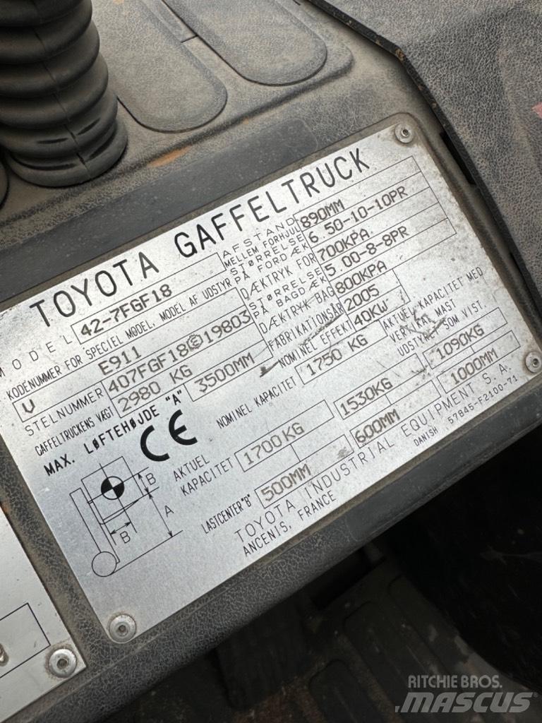 Toyota FG18 Gasstapler