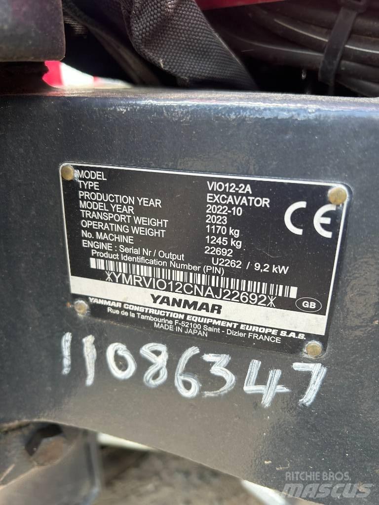 Yanmar VIO12-2A Minibagger < 7t