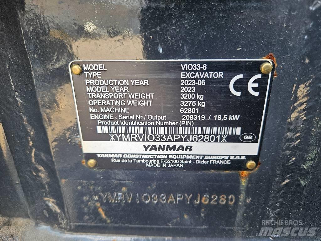 Yanmar Vio 33 Minibagger < 7t