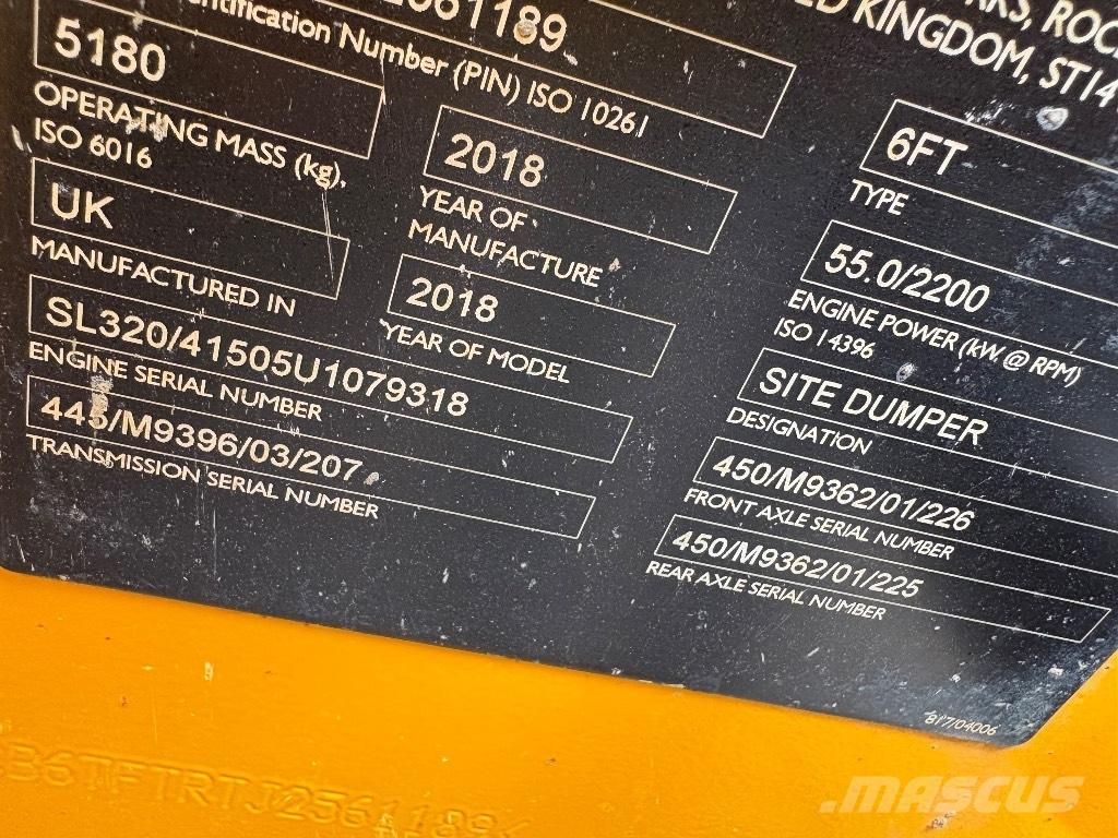 JCB 6T FT Minidumper