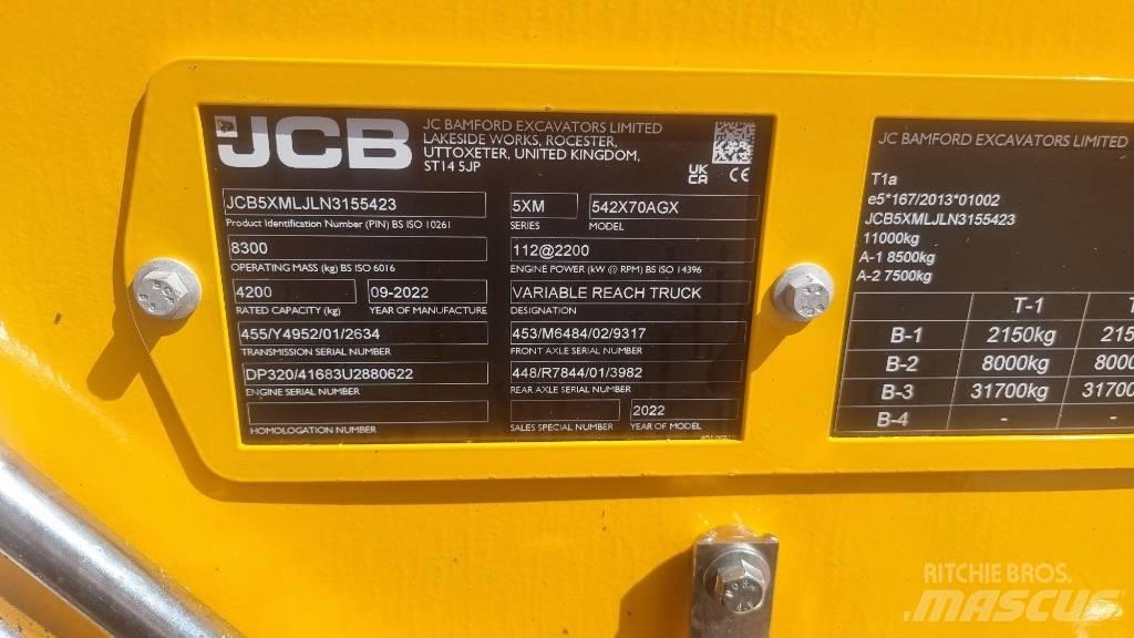JCB 541-70 Agri Xtra Teleskoplader für Landwirtschaft