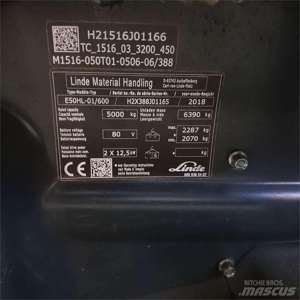 Linde E50/600HL Elektrostapler