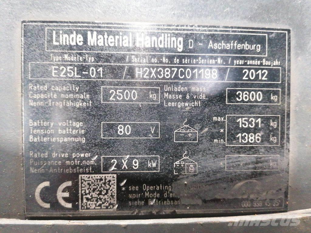 Linde E25L-01 Elektrostapler