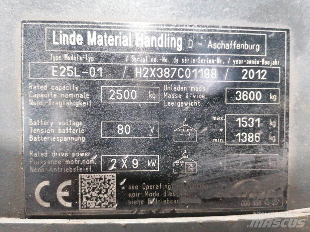 Linde E25L-01 Elektrostapler