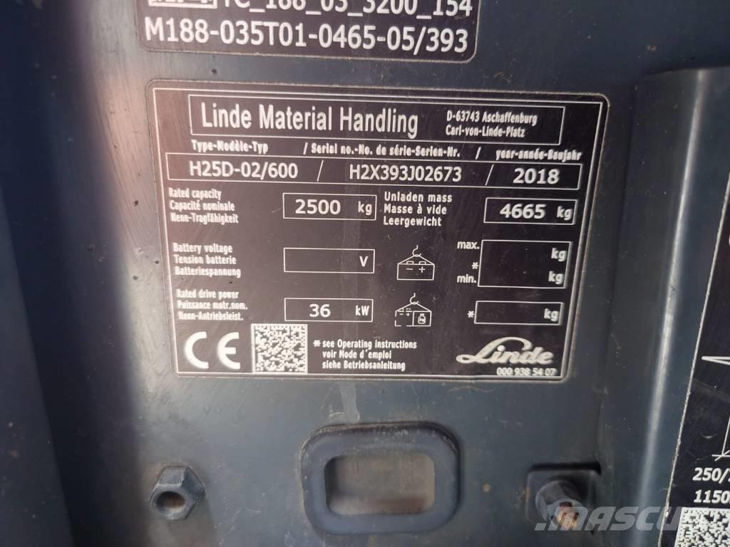 Linde H25/600D/393 Dieselstapler