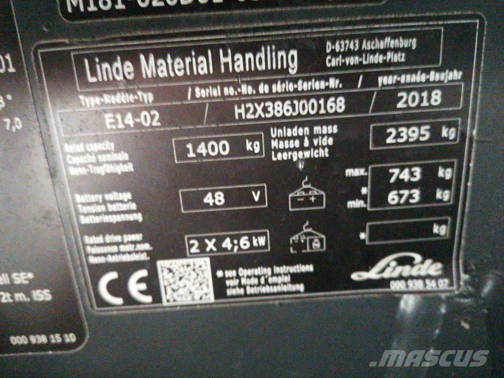 Linde E14-02 Elektrostapler