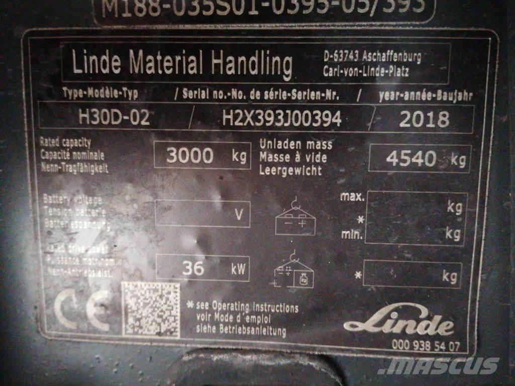 Linde H30D-02 Dieselstapler