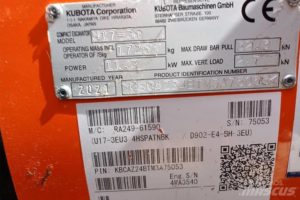 Kubota U 17-3 Minibagger < 7t
