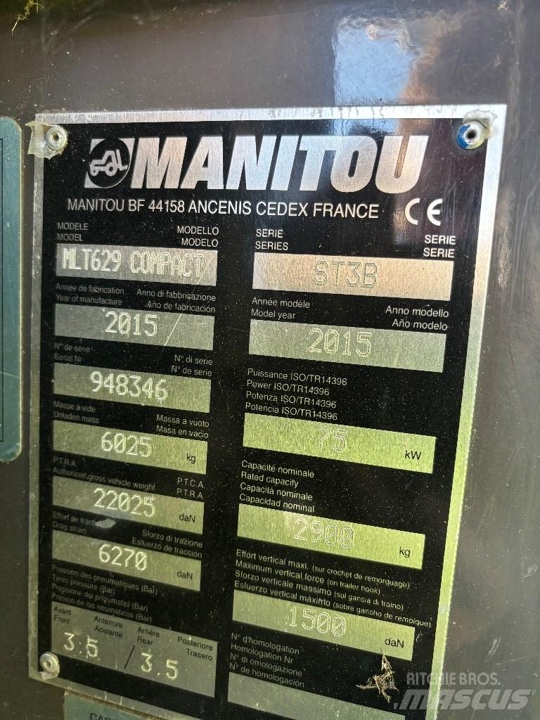 Manitou MLT 629 Teleskoplader