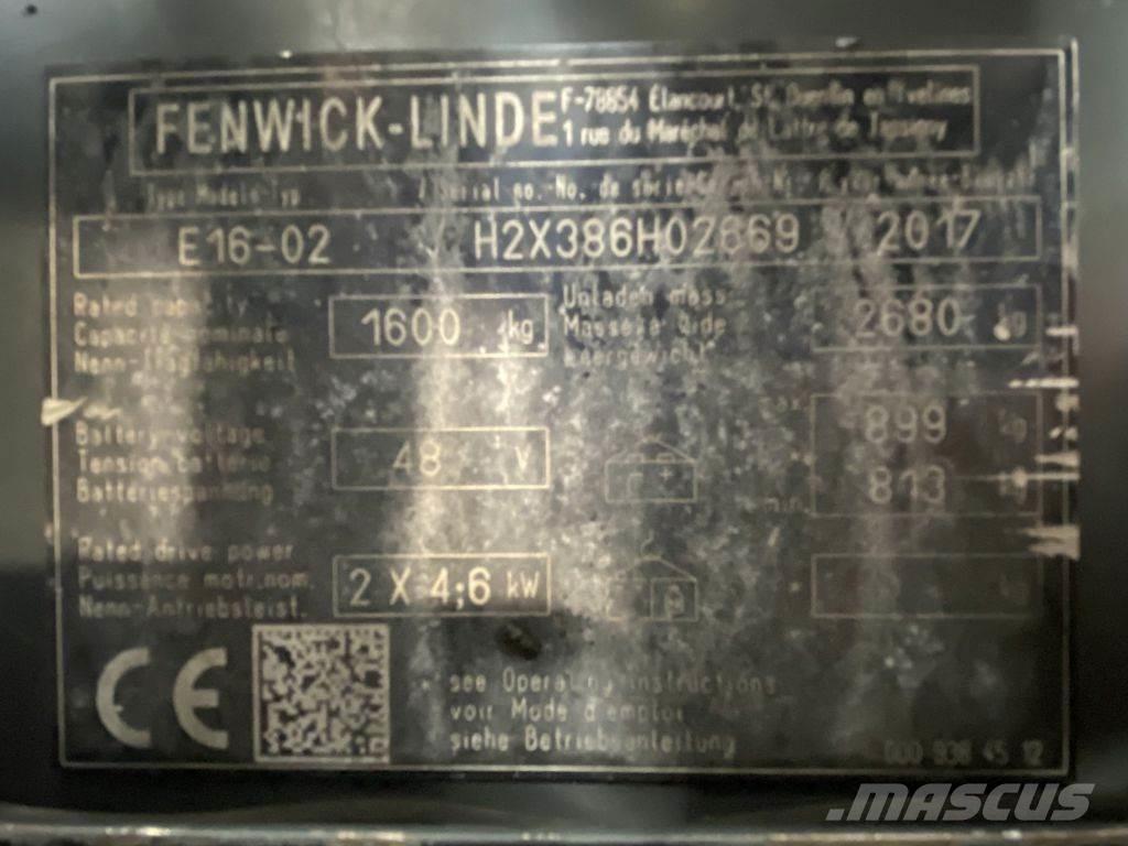 Linde E16 Elektrostapler
