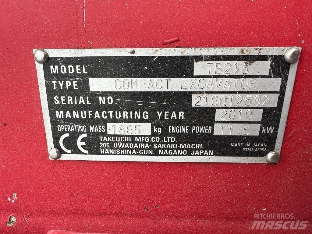 Takeuchi TB 216 Minibagger < 7t