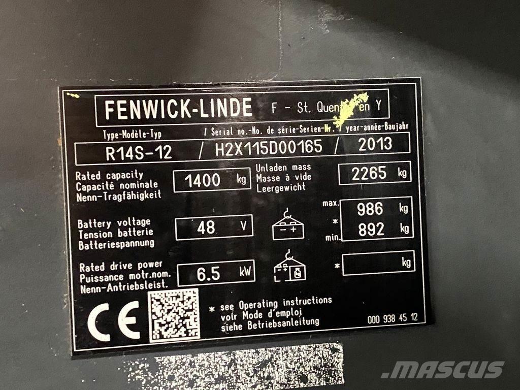 Linde R14S-12 Schubmaststapler