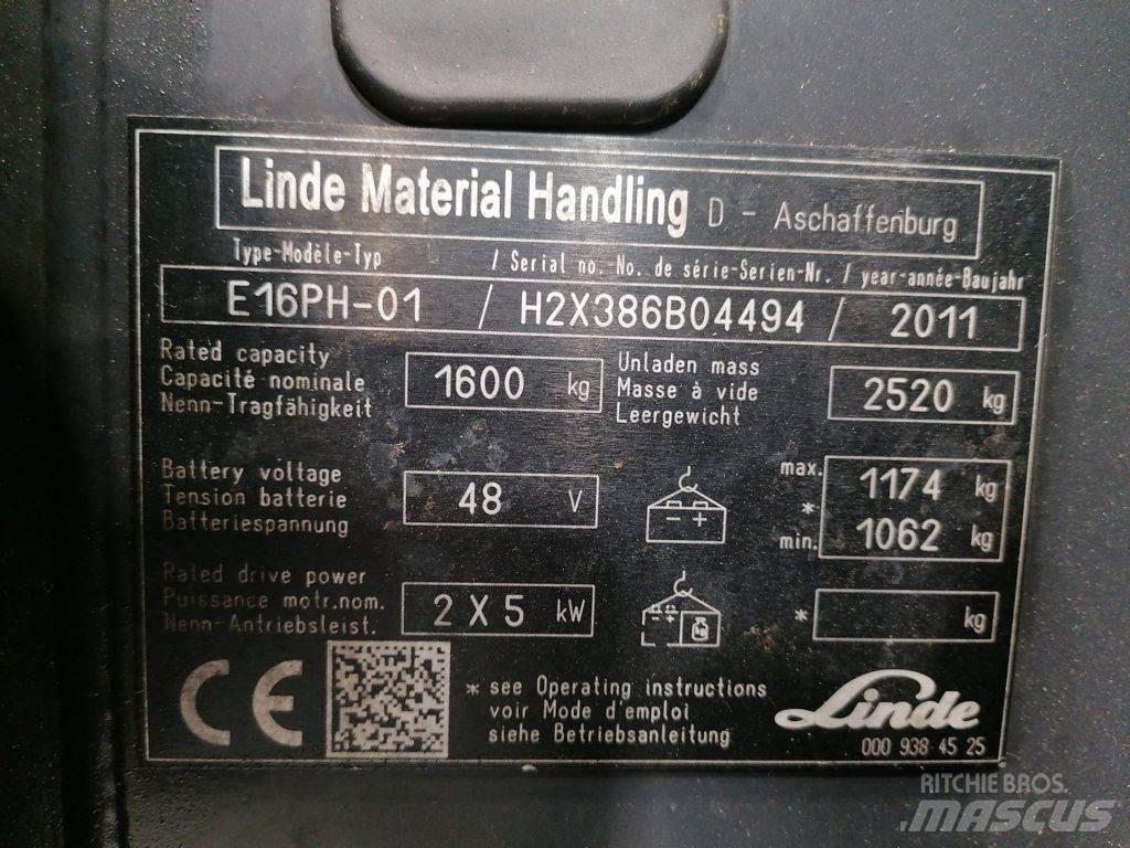 Linde E16PH-01 Elektrostapler