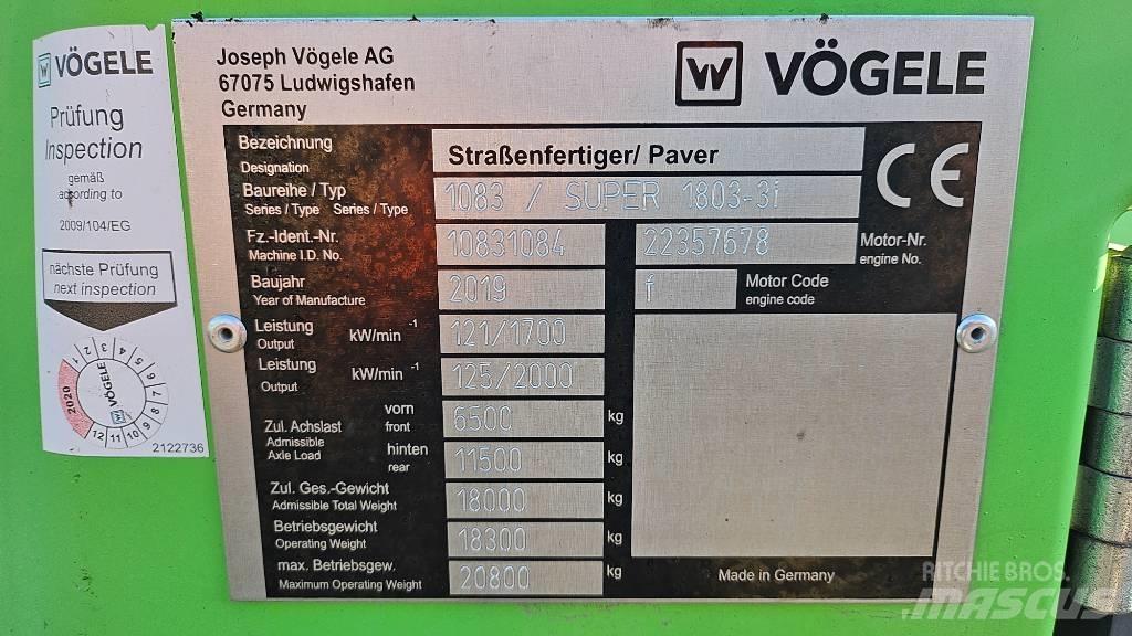 Vögele Super 1803-3i Strassenfertiger