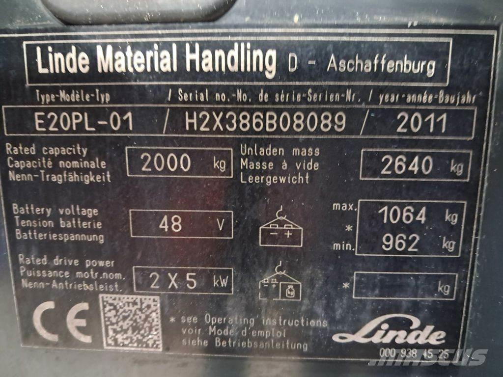 Linde E20PL-01 Elektrostapler