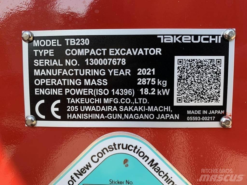Takeuchi TB230 V3 Minibagger < 7t