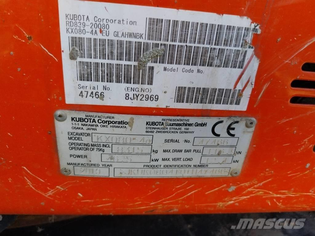 Kubota KX 080-4 Midibagger  7t - 12t