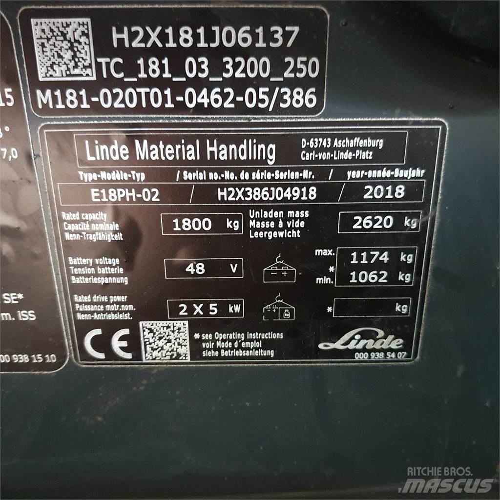 Linde E18PH Elektrostapler