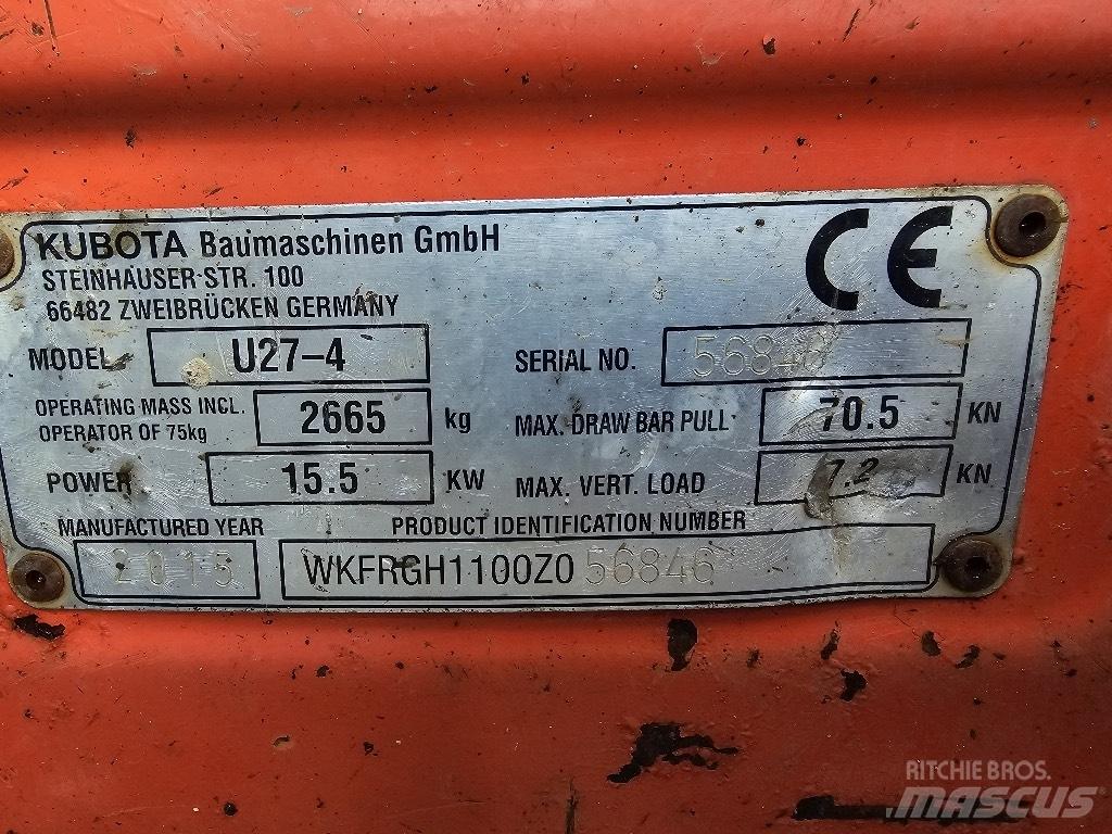 Kubota U 27-4 Minibagger < 7t