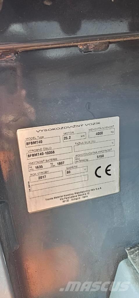 Toyota 8FBMT40 Elektrostapler