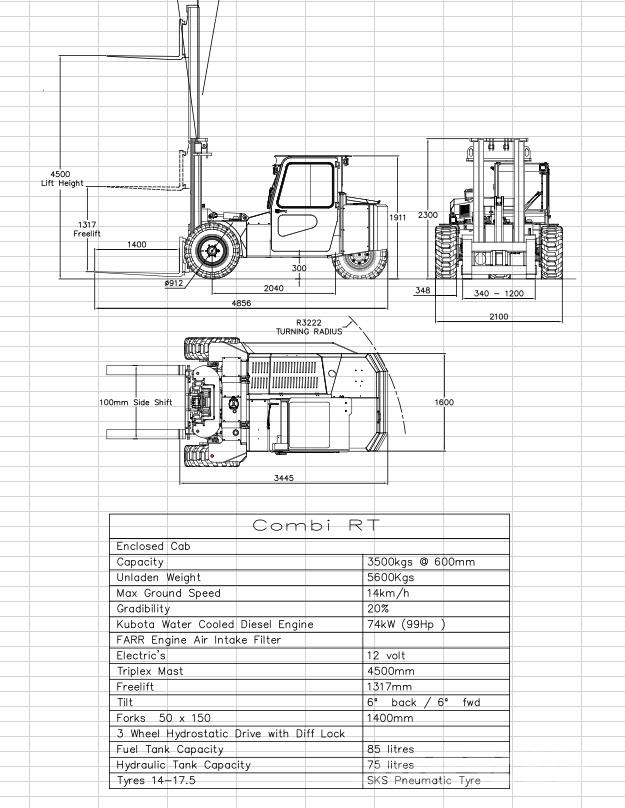 Combilift RT 3500 Geländestapler