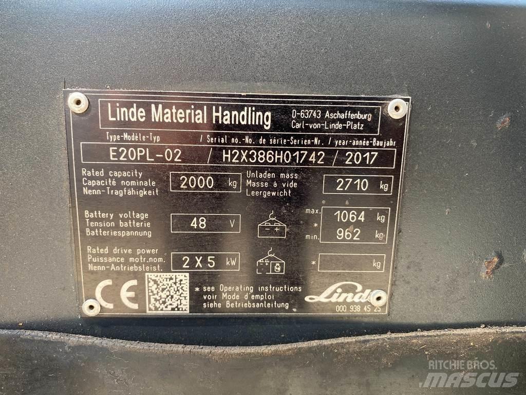 Linde E20PL-02 Elektrostapler
