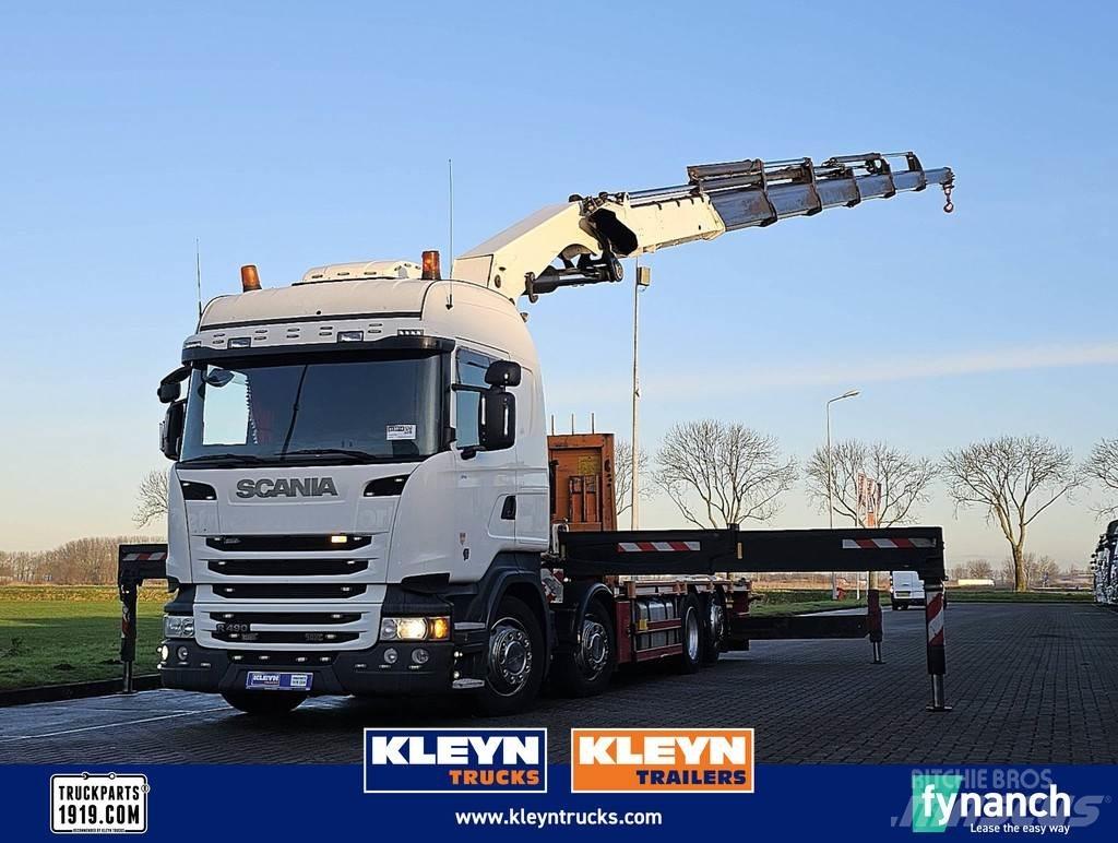 Scania R490 Pritschenwagen/Pritschenwagen mit Seitenklappe