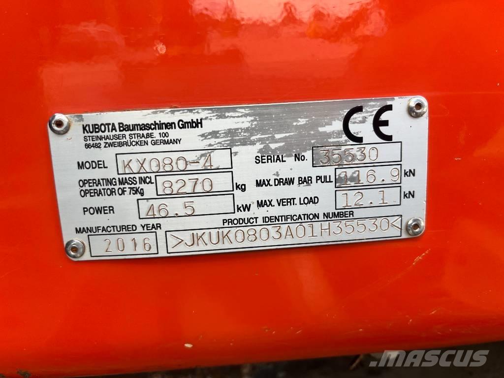 Kubota KX 080 Midibagger  7t - 12t