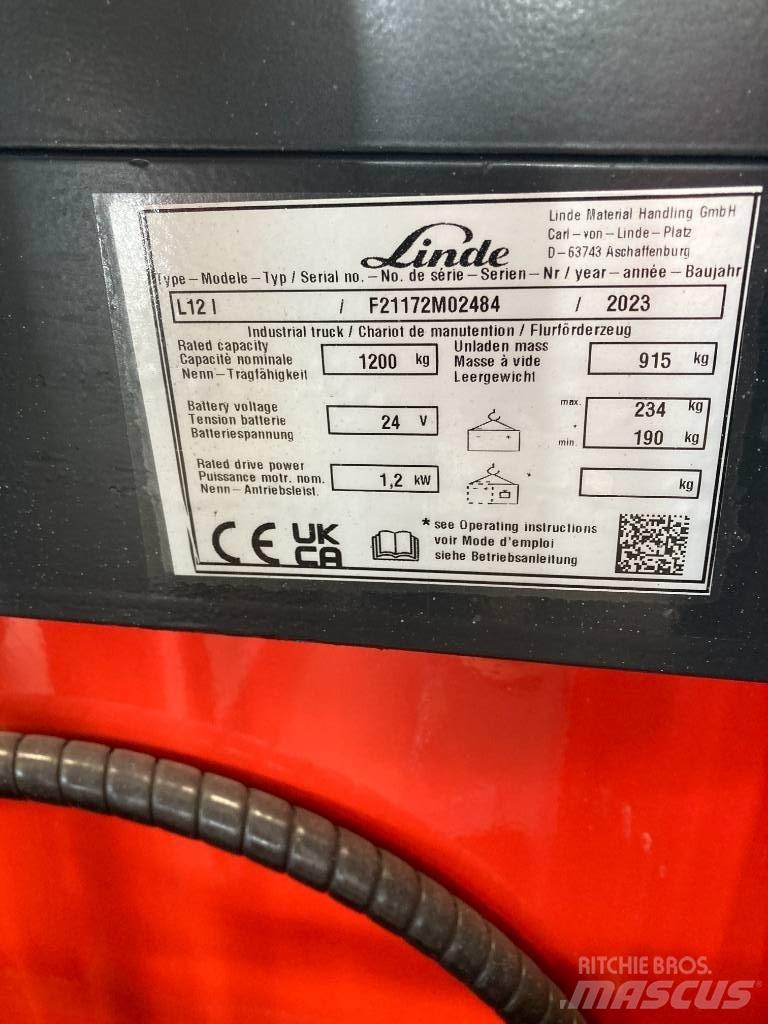 Linde L12i/1172 Deichselstapler
