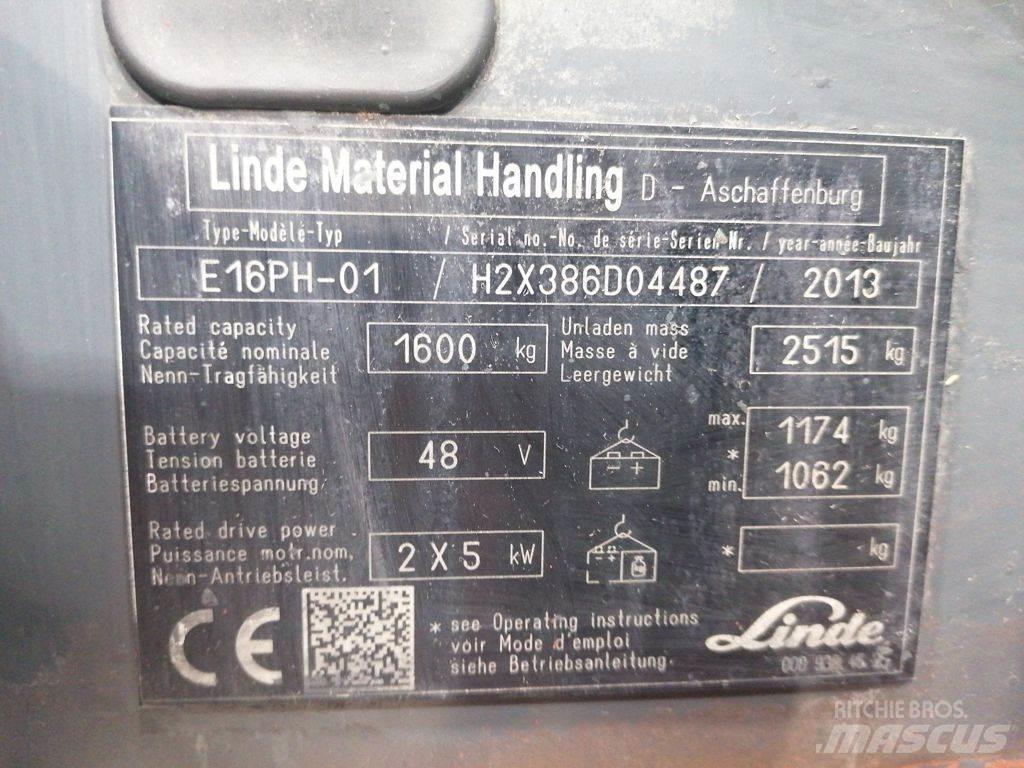 Linde E16PH-01 Elektrostapler