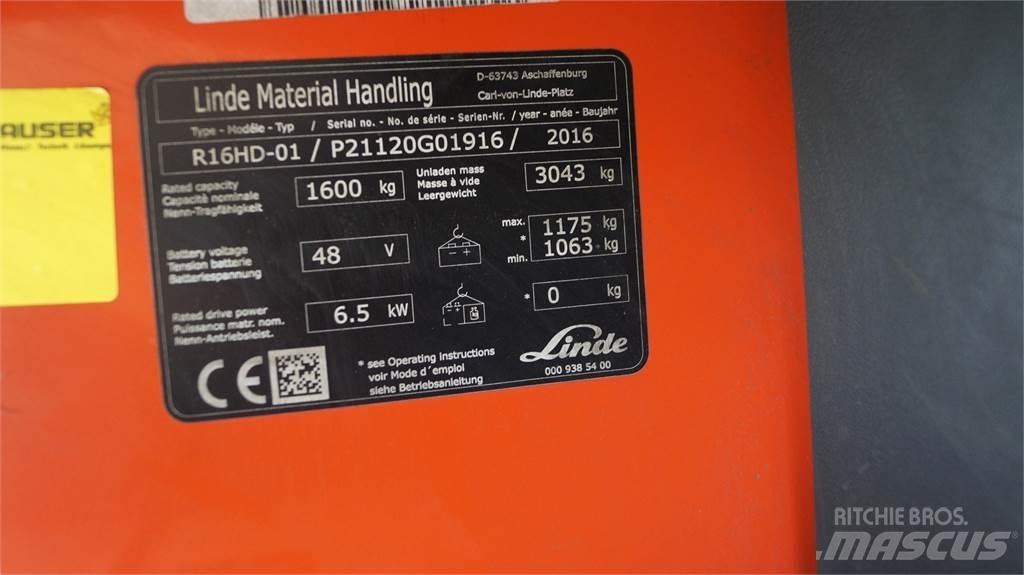 Linde R16HD Schubmaststapler