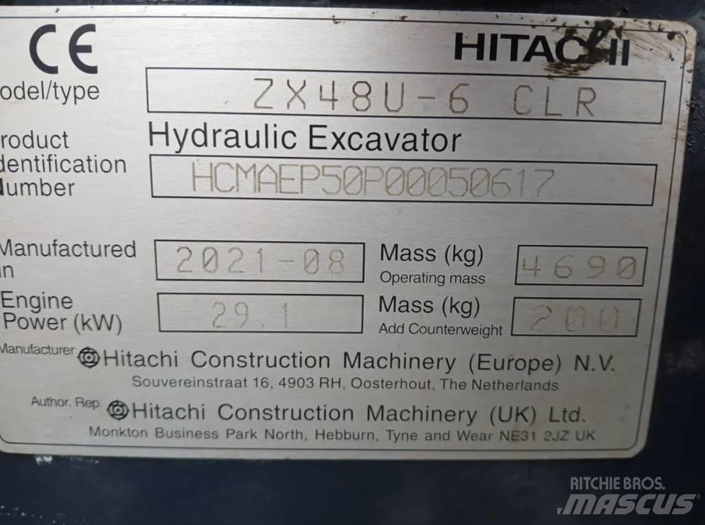 Hitachi ZX 48 U Minibagger < 7t