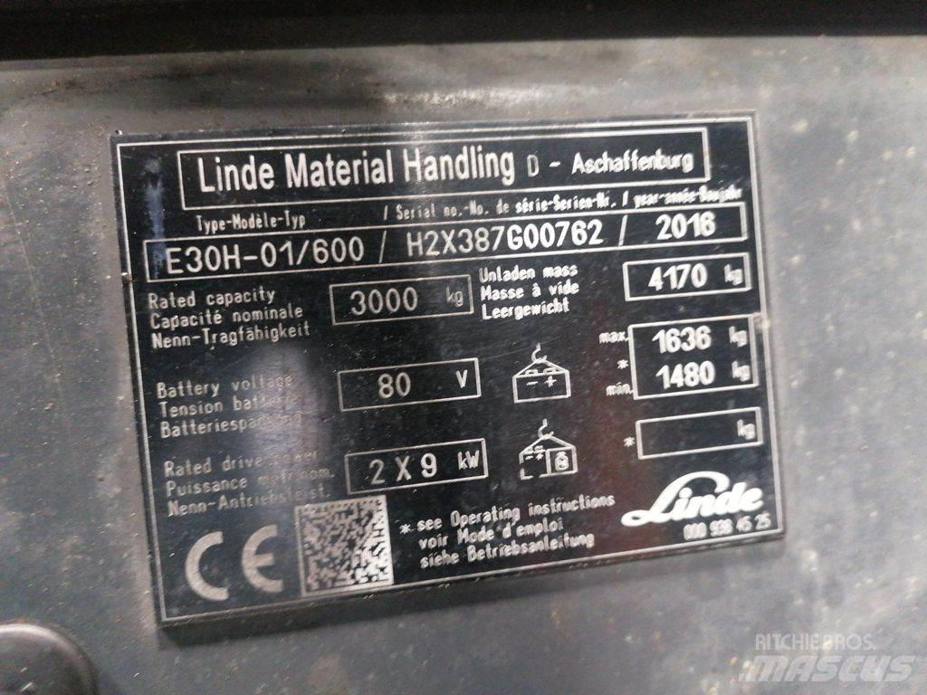 Linde E30H-01/600 Elektrostapler
