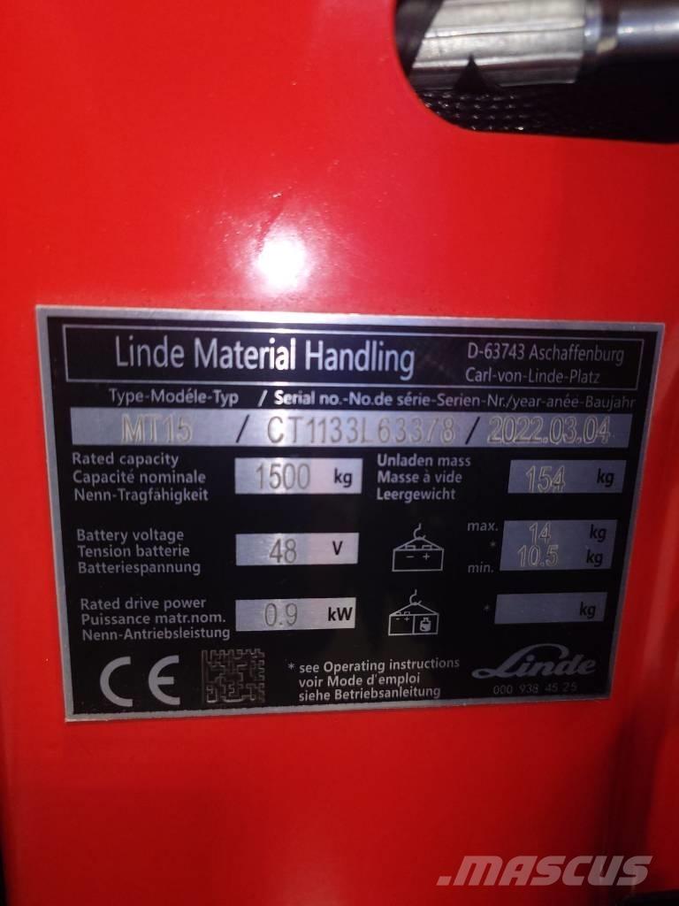 Linde MT15/1133 Niedergabelstapler