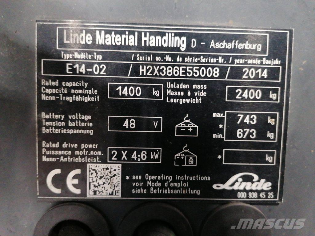 Linde E14-02 Elektrostapler