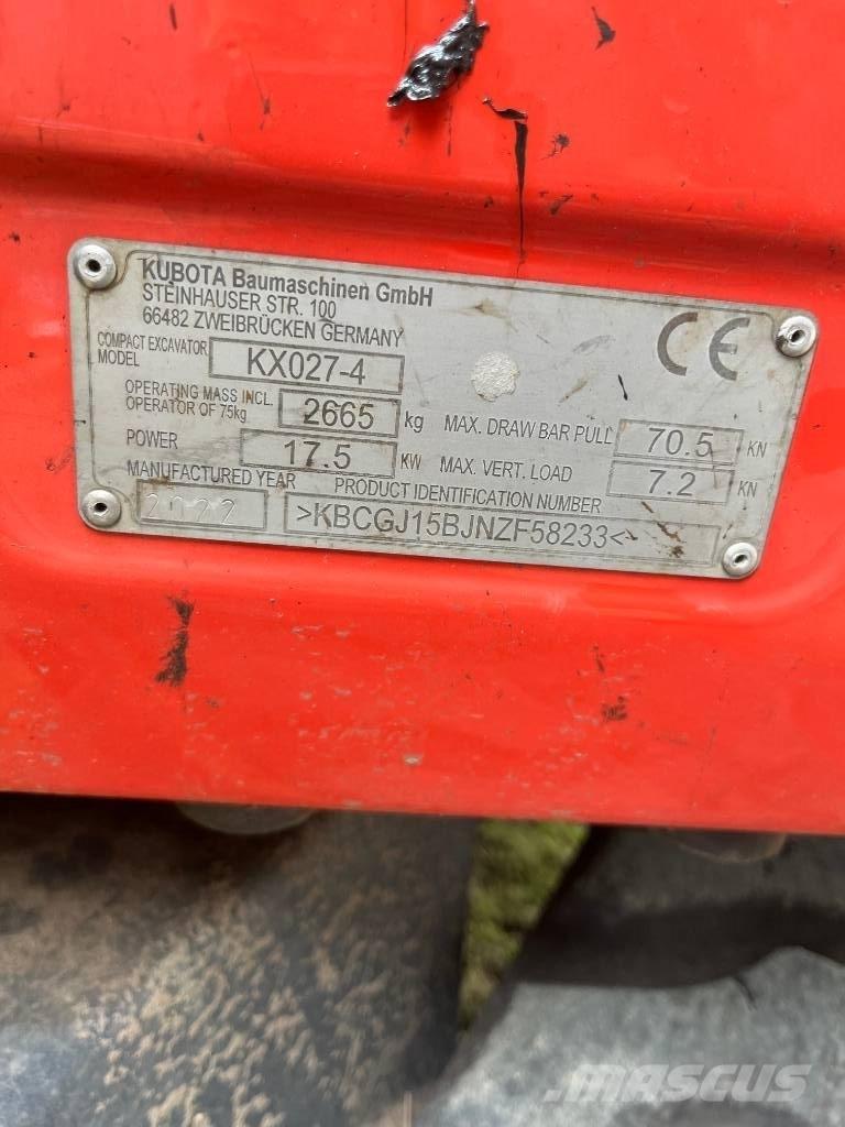 Kubota KX 027-4 Minibagger < 7t