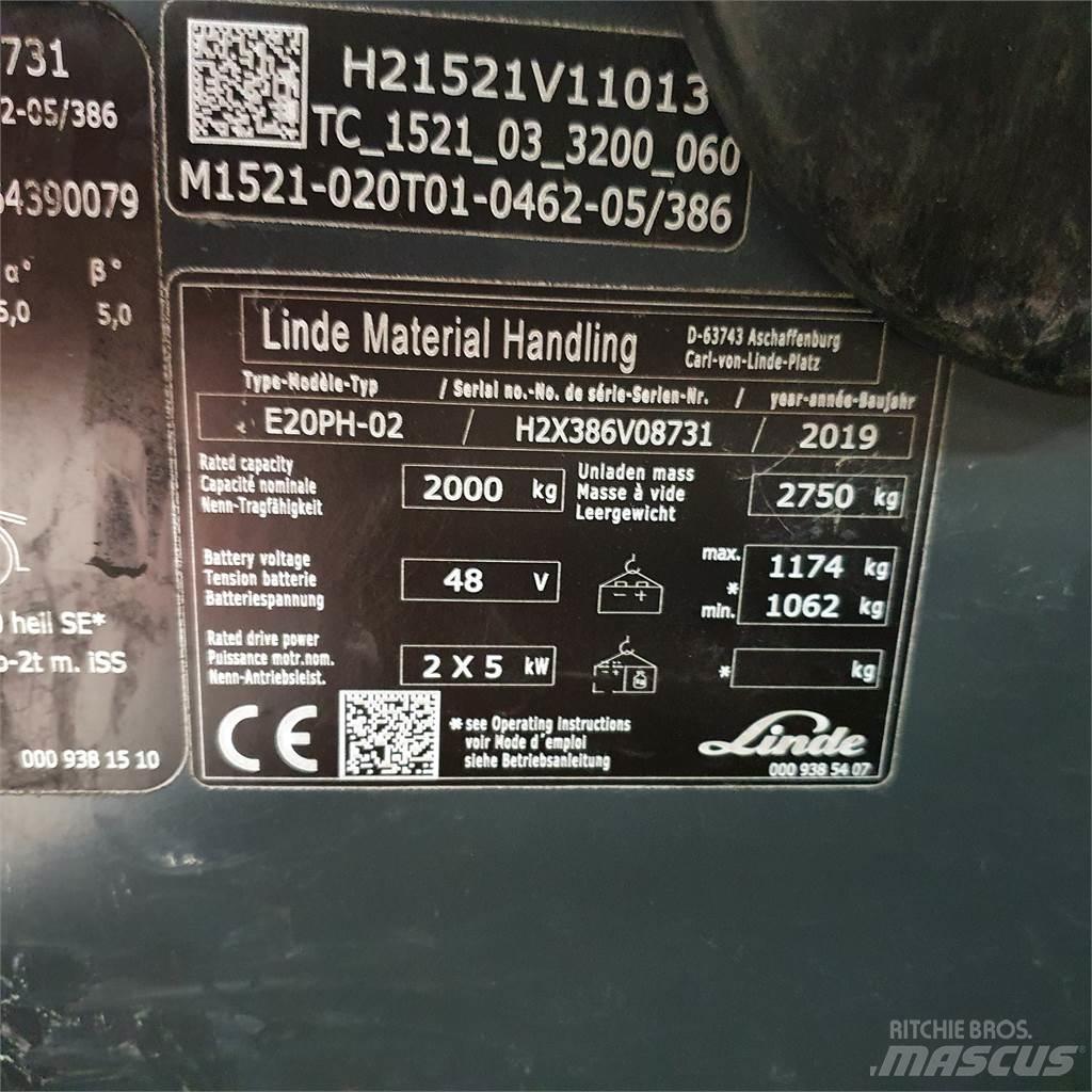 Linde E20PH Elektrostapler