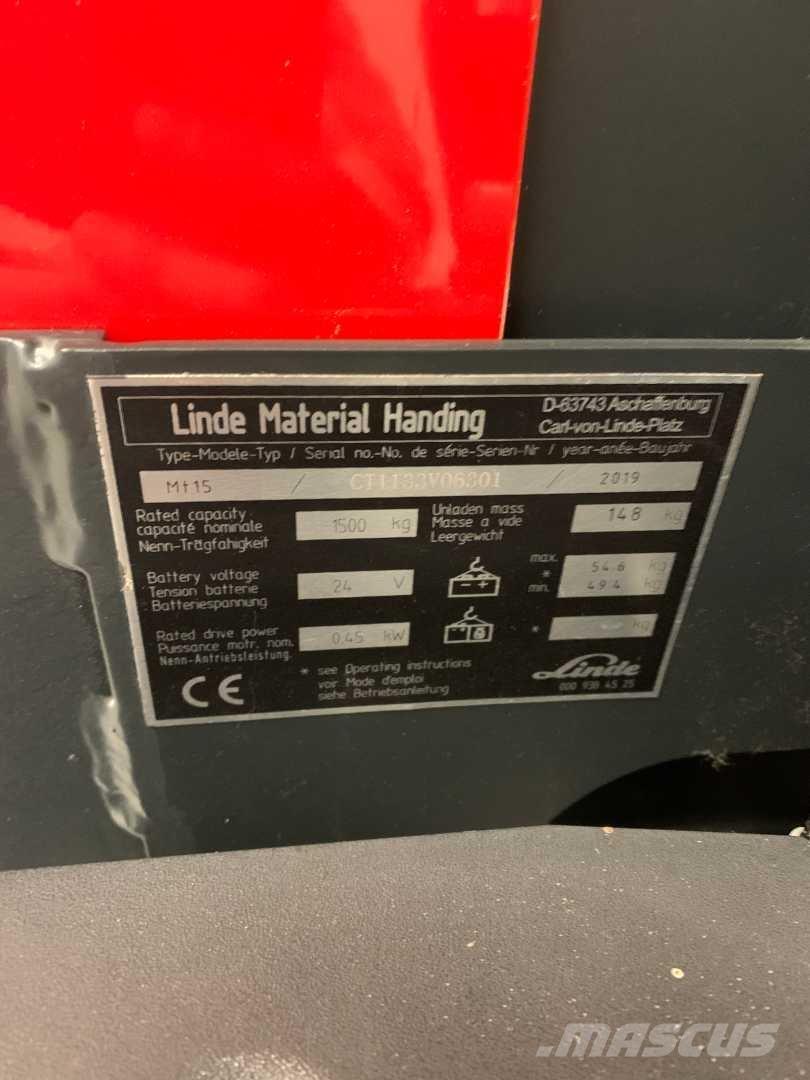Linde MT15 Deichselstapler