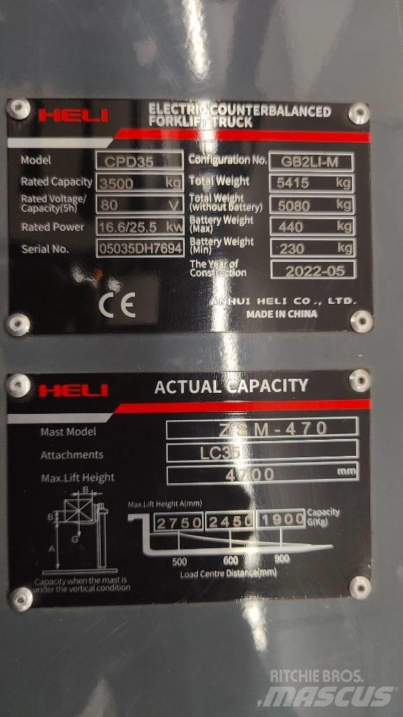 Heli CPD35-GB2LI Elektrostapler