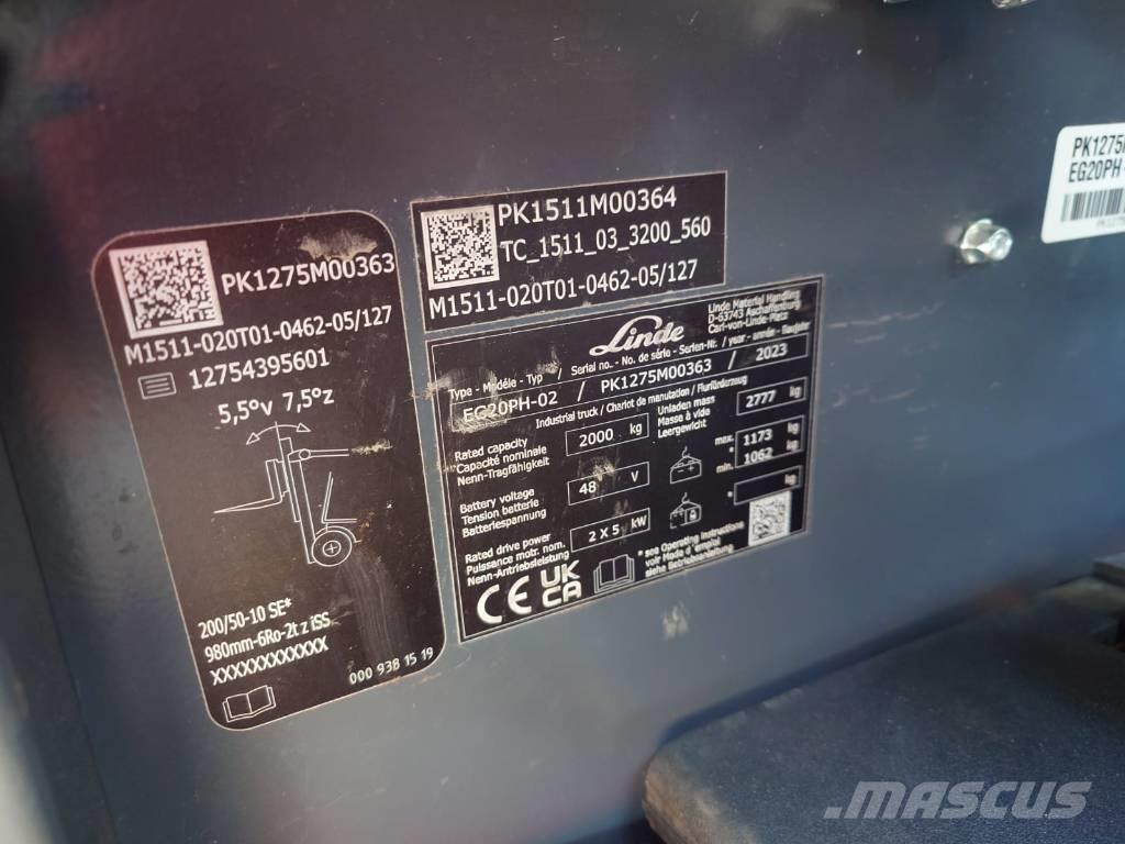 Linde EG20PH/1275 Elektrostapler