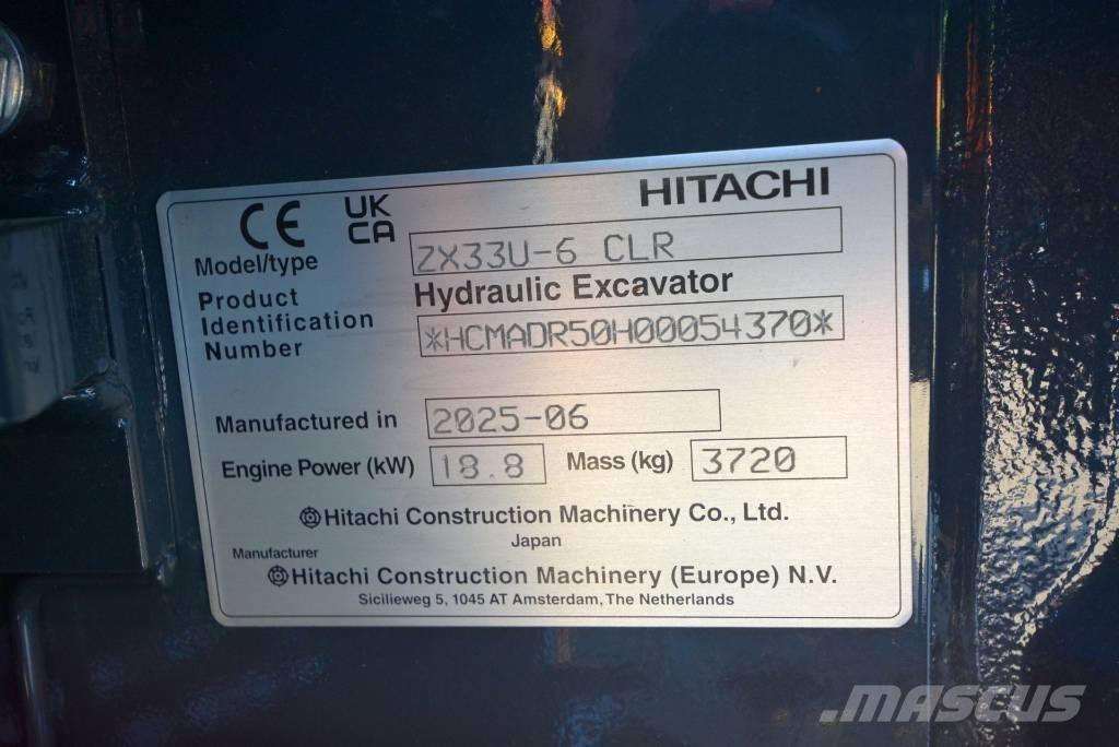 Hitachi ZX 33 U-6 Minibagger < 7t