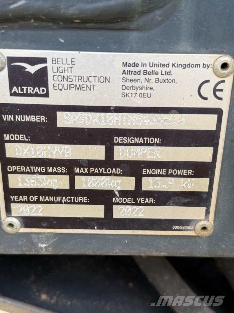 Belle DX1000HT Minidumper