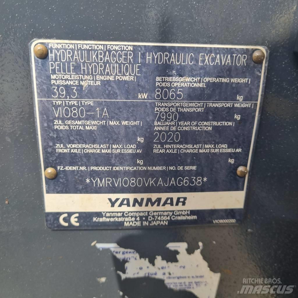 Yanmar Vio 80-1A Midibagger  7t - 12t