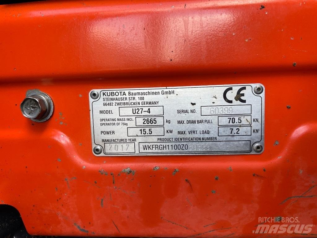 Kubota U 27-4 Minibagger < 7t