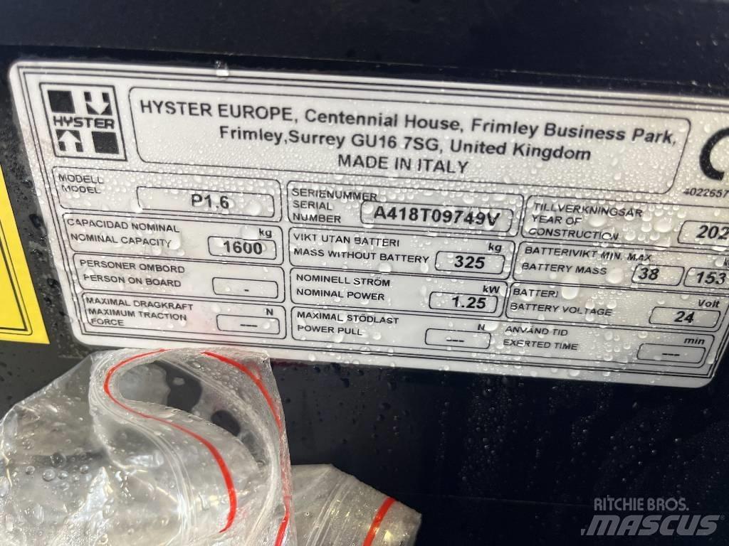 Hyster P 1.6 Niedergabelstapler