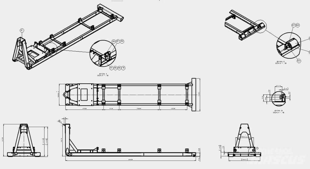  Haakarm frame Hencon Auflieger-Absetzkipper