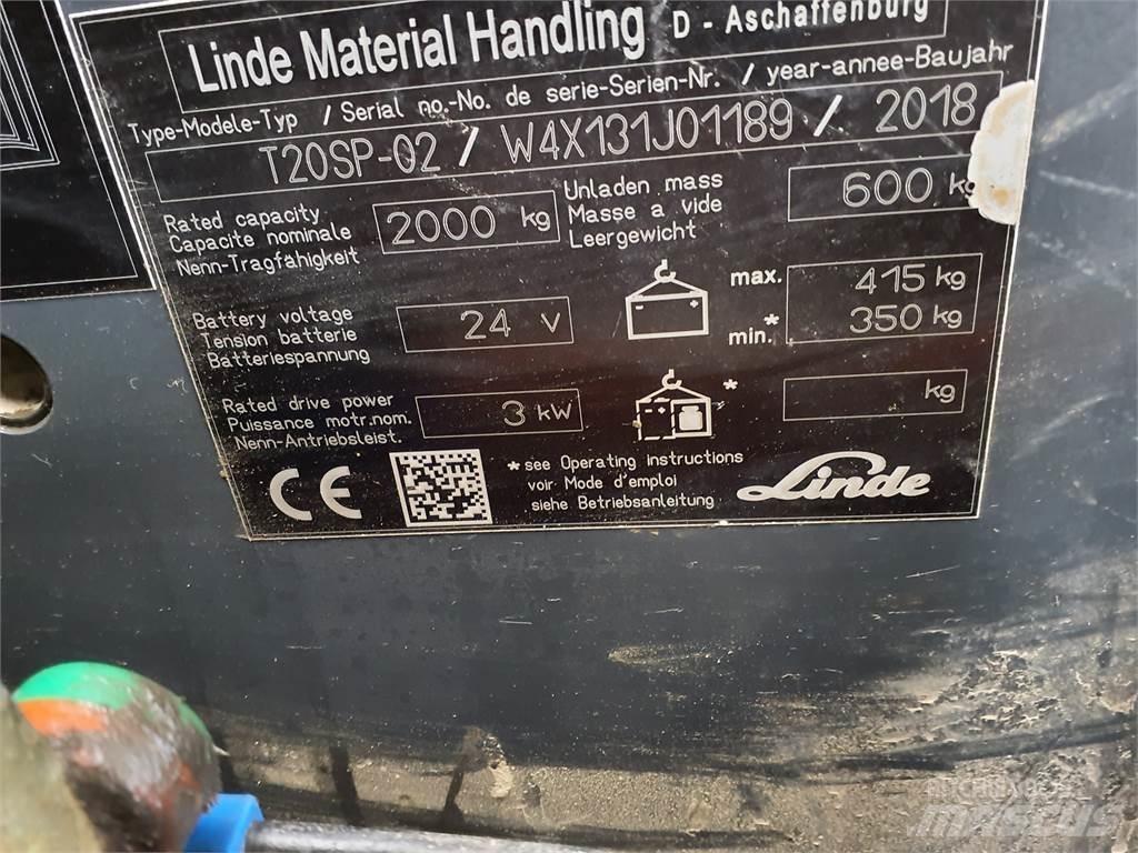 Linde T20SP kurz Niedergabelstapler