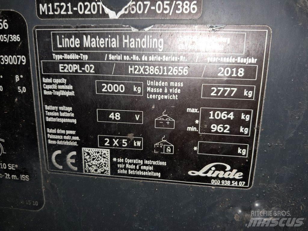 Linde E20PL-02 Elektrostapler